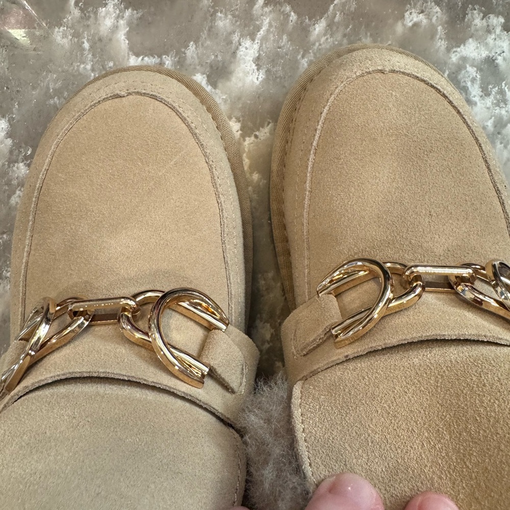 Women's Tan Fur-Lined Ankle Booties - Picture 7 of 9